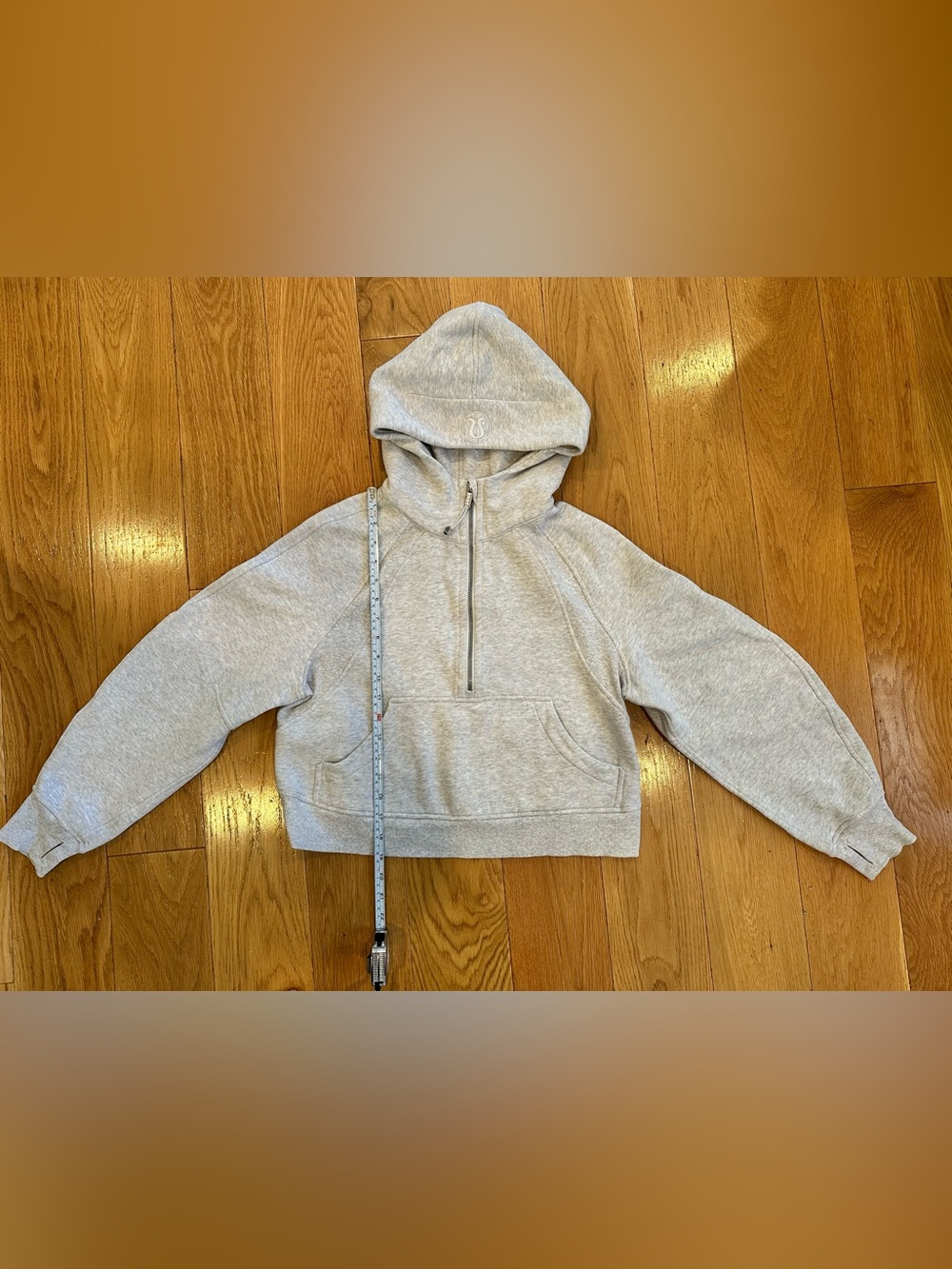 Lululemon Scuba Oversized Half Zip Hoodie XS/S Heathered Core Ultra Light Grey